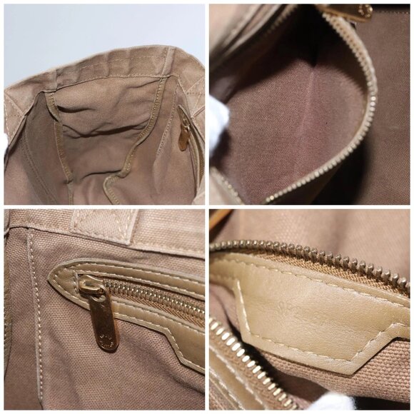 LOUIS VUITTON Thats Love PM Hand Bag Canvas Khaki Silver Gold - Picture 14 of 15